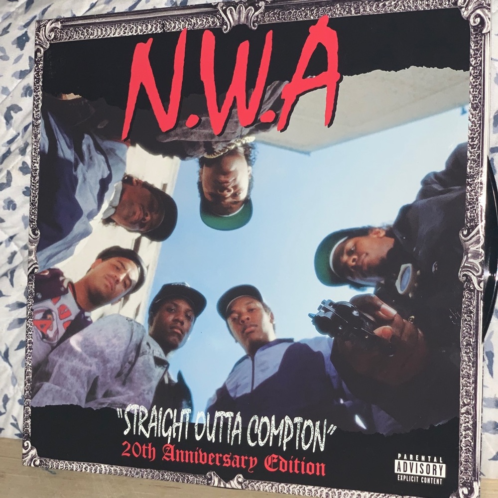 Brand new copy of N.W.As debut hit record “Straight Outta Compton”